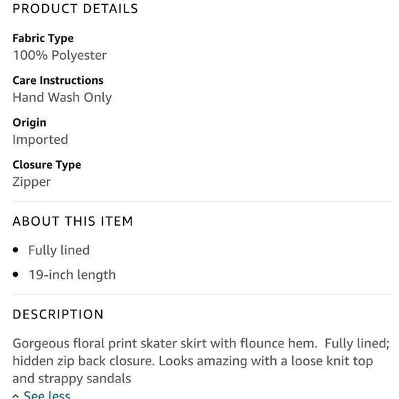 BB Dakota Goodwin Lush Cupra Touch Floral Skater Skirt - Picture 6 of 8